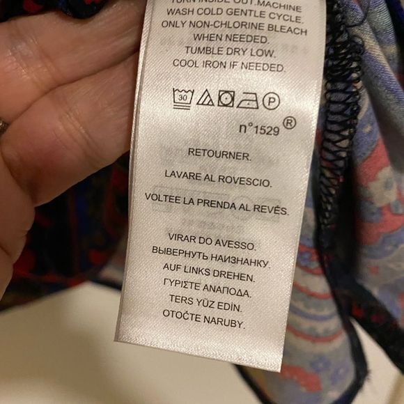 Lauren Ralph Lauren Floral Multicolor Paisley Top Sz XXL - Picture 3 of 10